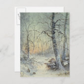 Winter-Frühstück Postkarte (Vorne/Hinten)