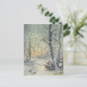 Winter-Frühstück Postkarte (Stehend Vorderseite)