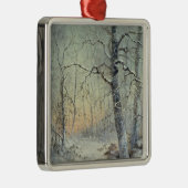 Winter-Frühstück Silbernes Ornament (Rechts)