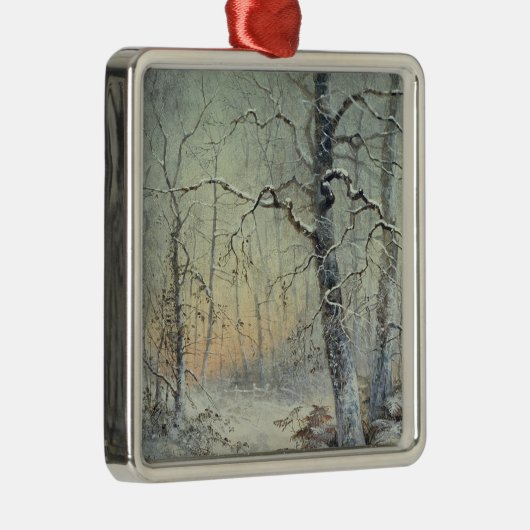 Winter-Frühstück Silbernes Ornament (Rechts)