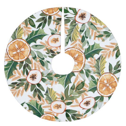 Winter_fruit_nature_22 Polyester Weihnachtsbaumdecke (Vorderseite)