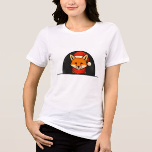 Winter-Fuchs-Frauen-T-Shirt – Süßer gemütlicher Fu Tri-Blend Shirt