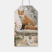 Winter-Fuchs Geschenkanhänger (Vorderseite)