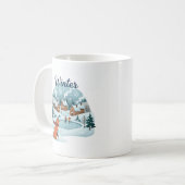 Winter-Fuchs-Keramikbecher (330ml) Kaffeetasse (Vorderseite Links)