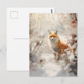 Winter-Fuchs-Postkarte Postkarte (Vorne/Hinten)