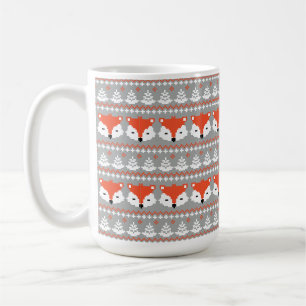 Winter-Füchse-Weihnachtsmuster Kaffeetasse
