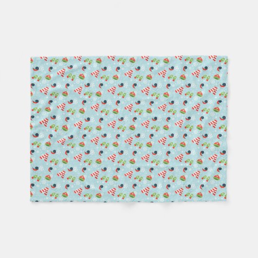 Winter Fun Muster Fleecedecke (Vorderseite (Horizontal))