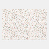 Winter Fun Pink Green Pastel Holly Jolly Weihnacht Geschenkpapier Set (Vorderseite 2)