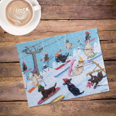 Winter Fun Skiing Labradors Puzzle