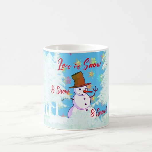 Winter Fun Snowman Hot Drink Latte Tasse (Mittel)