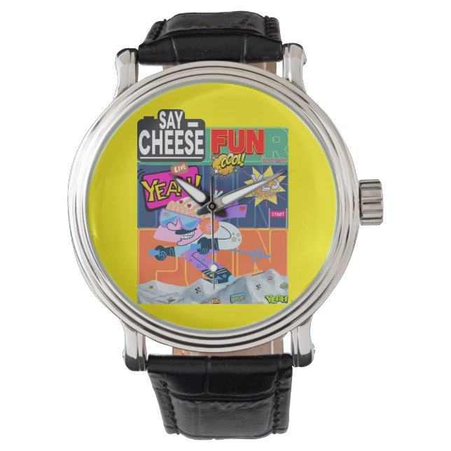 Winter Fun Yeah!  Armbanduhr (Vorderseite)