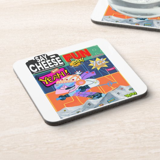 Winter Fun Yeah!  Getränkeuntersetzer (Linke Seite)