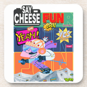 Winter Fun Yeah!  Getränkeuntersetzer