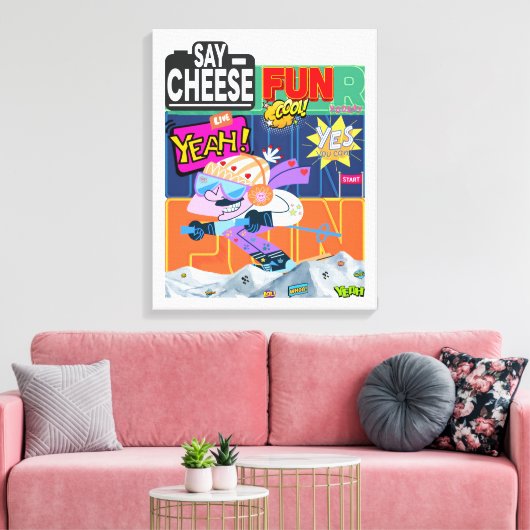 Winter Fun Yeah!  Leinwanddruck (Insitu (Wohnzimmer))