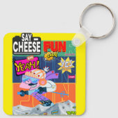 Winter Fun Yeah!  Schlüsselanhänger (Rückseite)