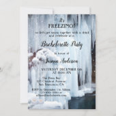 Winter funkelnd Lights Eiskristalle Bachelorette Einladung (Vorderseite)