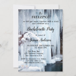 Winter funkelnd Lights Eiskristalle Bachelorette Einladung