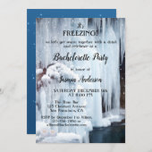 Winter funkelnd Lights Eiskristalle Bachelorette Einladung (Vorne/Hinten)