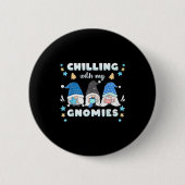 Winter, Funny Nordic Christmas Gnomes Button (Vorderseite)