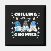 Winter, Funny Nordic Christmas Gnomes Magnet (Vorne)