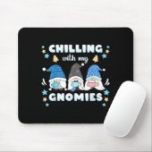 Winter, Funny Nordic Christmas Gnomes Mousepad (Mit Mouse)