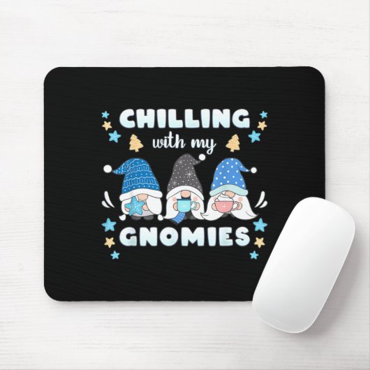 Winter, Funny Nordic Christmas Gnomes Mousepad (Mit Mouse)