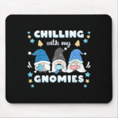 Winter, Funny Nordic Christmas Gnomes Mousepad (Vorne)