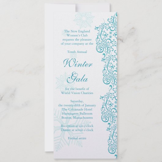 Winter Gala Fundraiser Corporate Party Einladung (Vorderseite)
