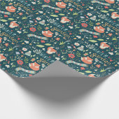 Winter Garden Fox Geschenkpapier (Ecke)