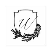 Winter Garland Calligraphy Script Monogram Wappen Gummistempel (Prägung)
