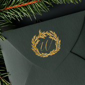 Winter Garland Wreath Calligraphy Monogram Wappen Gummistempel
