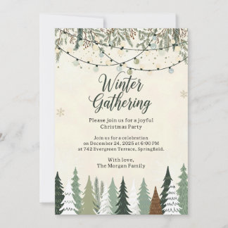 Winter Gathering Christmas Einladung