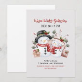 Winter Gathering – Winterliche Party-Einladung Einladung (Vorne/Hinten)