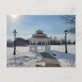 Winter Gazebo Taylor Michigan Postcard Feiertagspostkarte