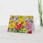 Winter Geburtstag Blume Schnee Geburtstagskarte Karte (Vorderseite)