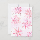 Winter Geburtstag Danke Karte (Rückseite)