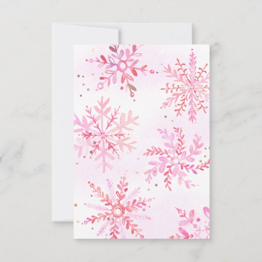 Winter Geburtstag Danke Karte (Rückseite)