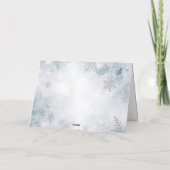 Winter Geburtstag Danke Karten Elegant Schnee (Rückseite)