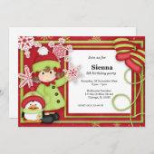 Winter Geburtstag Einladung (Vorne/Hinten)