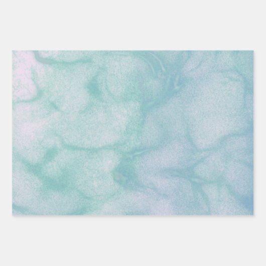 Winter Geburtstag Elegante Pastel Marble Wrapping Geschenkpapier Set (Vorderseite)