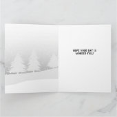 Winter Geburtstag Schneewald Bäume Schnee Tiere Karte (Innenseite)