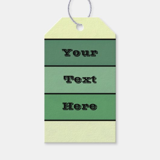 Winter Gelbe Streifen auf Wasserfarbpapier Geschenkanhänger (Vorderseite)