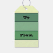 Winter Gelbe Streifen auf Wasserfarbpapier Geschenkanhänger (Rückseite)