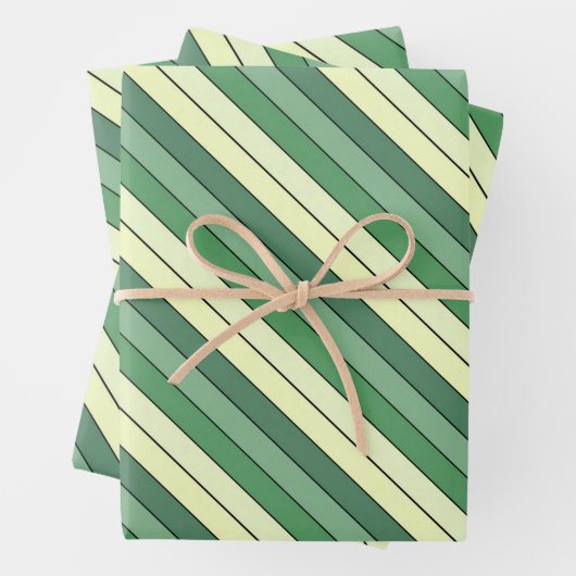 Winter Gelbe Streifen auf Wasserfarbpapier Geschenkpapier Set (Beispiel)