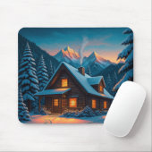 Winter / Gemütliche Winterkabine Mouse-Polster Mousepad (Mit Mouse)