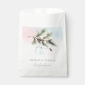 Winter Gender offenbaren rosa und blau Geschenktütchen (Vorderseite)