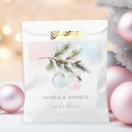 Winter Gender offenbaren rosa und blau Geschenktütchen