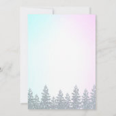 Winter Gender offenbaren Schneeflocke Er oder sie Einladung (Rückseite)