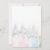 Winter Gender Reveal Baby Shower Einladung (Rückseite)