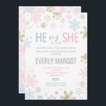 Winter Gender Reveal Baby Shower Einladung<br><div class="desc">Winter Gender Reveal Baby Dusche Einladung.
Der Glitzer-Effekt in diesem Design ist ein digitales Bild,  das wie echter Glitzer aussieht. 
Hohe Qualität und noch wunderbar,  aber kein echter Glitzer wird bei der Herstellung dieses Produktes verwendet werden.  
Alle Designs sind © PIXEL PERFEKTION PARTY LTD</div>